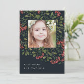 Winter Bouquet | Vakantieknopkaart Feestdagenkaart (Staand voorkant)