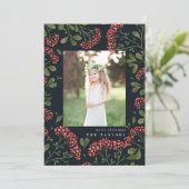 Winter Bouquet | Vakantieknopkaart Feestdagenkaart (Staand voorkant)