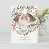 Winter Bouquet | Vakantieknopkaart Feestdagenkaart (Staand voorkant)