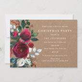 Winter Bourgogne Green Foliage Kerstfeest Kaart (Voorkant)