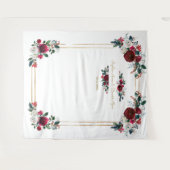 Winter Bourgondië Bloem Bruiloftsfoto Rekwisiet Wandkleed (Voorkant (horizontaal))