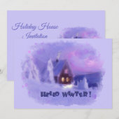 Winter Bovenaan van de bergen Chalet White Firs Feestdagenkaart (Voorkant / Achterkant)