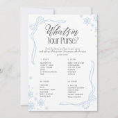 Winter Bow Blue Wat zit er in je tas? wild Kaart (Voorkant)