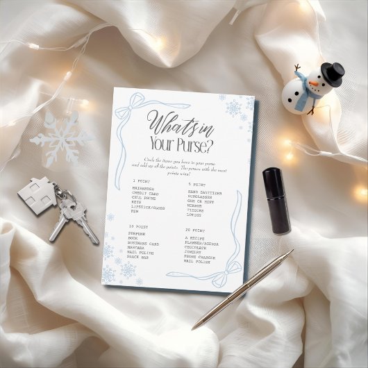 Winter Bow Blue Wat zit er in je tas? wild Kaart