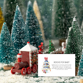Winter Bow Christmas Tree Books For Baby Shower  Informatiekaartje