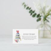 Winter Bow Christmas Tree Books For Baby Shower  Informatiekaartje (Staand voorkant)