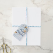 Winter Bow en Butterflies Merry Kerstmis Cadeaulabel (Met Touw)