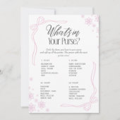 Winter Bow Pink Wat zit er in je tas? wild Kaart (Voorkant)