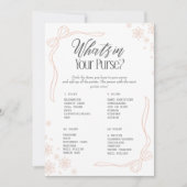 Winter Bow Taupe What's In your Purse? Game Kaart (Voorkant)