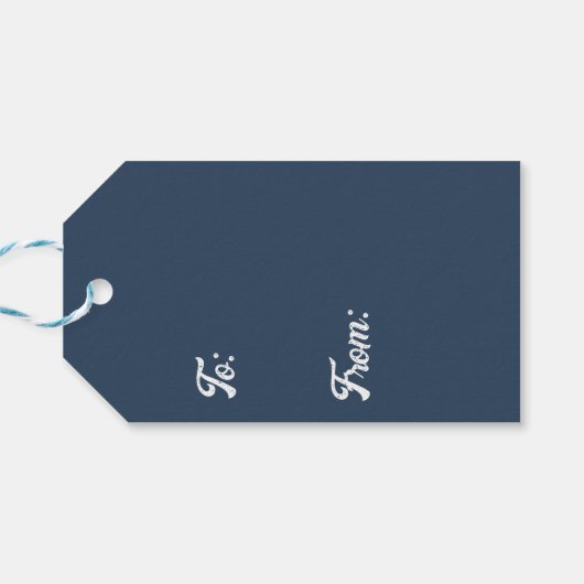 Winter Bows Cadeaulabel (Achterkant Horizontaal)