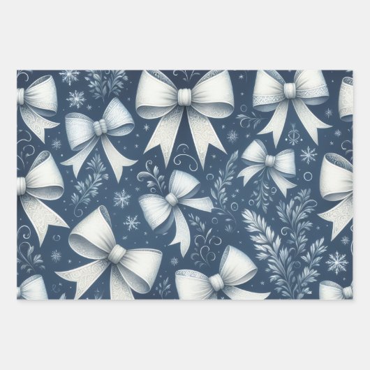 Winter Bows Inpakpapier Vel (Voorkant 3)