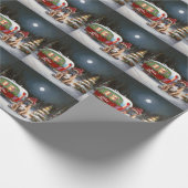 Winter Boxer Caravan Kerst Avontuur Cadeaupapier (Hoek)