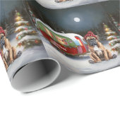 Winter Boxer Caravan Kerst Avontuur Cadeaupapier (Rol Hoek)