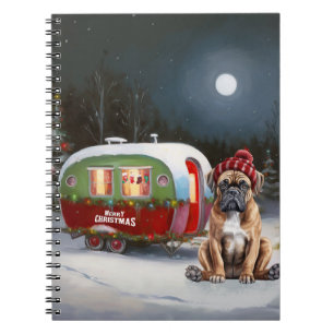 Winter Boxer Caravan Kerst Avontuur Notitieboek