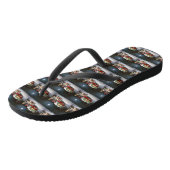 Winter Boxer Caravan Kerst Avontuur Teenslippers (Schuin)