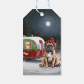 Winter Boxer Caravan Kerstavontuur Cadeaulabel (Achterkant)
