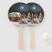 Winter Boxer Caravan Kerstavontuur Handwaaier (Voorkant en achterkant)