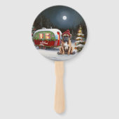 Winter Boxer Caravan Kerstavontuur Handwaaier (Voorkant)