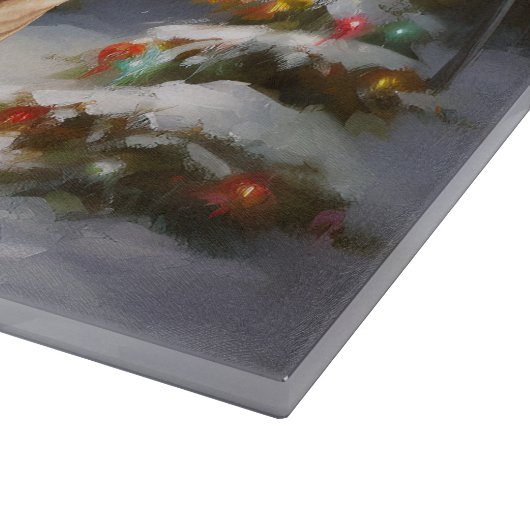 Winter Boxer Caravan Kerstavontuur Snijplank (Hoek)