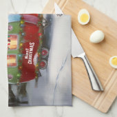 Winter Boxer Caravan Kerstavontuur Theedoek (Quarter Fold)