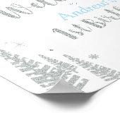 Winter Boy 1st Birthday Party Welkomstteken Poster (Hoek)
