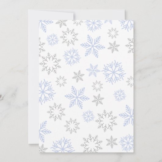 Winter Boy 2nd Birthday Uitnodiging (Achterkant)