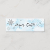 Winter Boy Baby shower Luier Raffle Mini Visitekaartje (Voorkant)