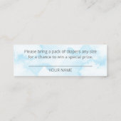 Winter Boy Baby shower Luier Raffle Mini Visitekaartje (Achterkant)