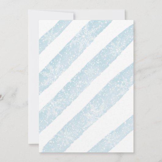 Winter Boy Baby shower nodigt Pinguin uit Kaart (Achterkant)