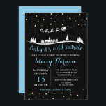 Winter Boy Baby zijn koude buitenblauw Baby shower Kaart<br><div class="desc">Winter Boy Baby zijn koude buitenste blauwe Baby shower uitnodiging</div>