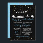 Winter Boy Baby zijn koude buitenblauw Baby shower Kaart<br><div class="desc">Winter Boy Baby zijn koude buitenste blauwe Baby shower uitnodiging</div>