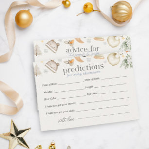 Winter Boy Blue Predictions Advies Baby shower Informatiekaartje