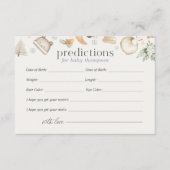Winter Boy Blue Predictions Advies Baby shower Informatiekaartje (Voorkant)