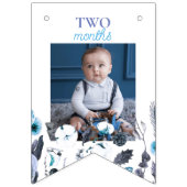 Winter Boy Onederland Birthday Maandfoto Vlaggetjes (Tweede vlag)