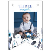 Winter Boy Onederland Birthday Maandfoto Vlaggetjes (Derde vlag)