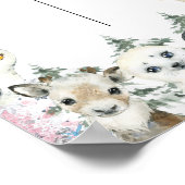 Winter Boy or Girl Voetbord Gender onthulling Poster (Hoek)