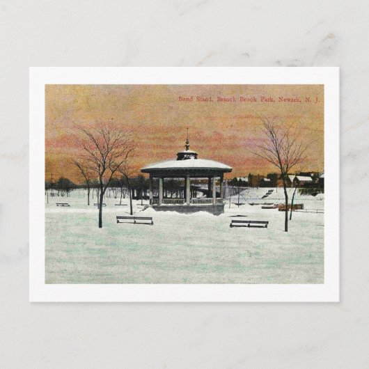 Winter, Branch Brook Park, Newark NJ 1908  Briefkaart (Voorkant)