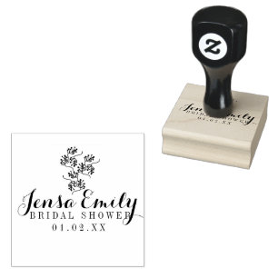 Winter Branch Logo Bruiloft Favor Rubberstempel
