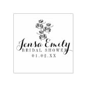Winter Branch Logo Bruiloft Favor   Rubberstempel (Afrduk)