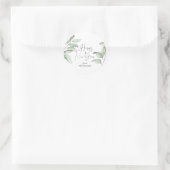 Winter Branches Happy Nieuwjaar Ronde Sticker (Tas)