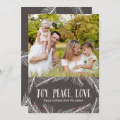 Winter Branches Holiday Fotokaarten Feestdagenkaart (Voorkant / Achterkant)