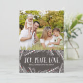 Winter Branches Holiday Fotokaarten Feestdagenkaart (Staand voorkant)