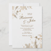 Winter Branches Huwelijksuitnodiging Kaart (Voorkant)