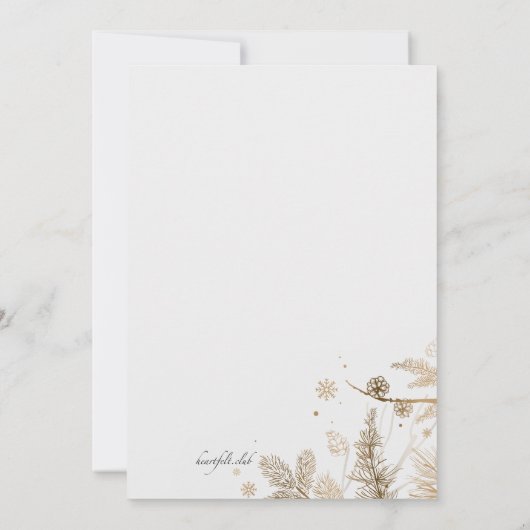 Winter Branches Huwelijksuitnodiging Kaart (Achterkant)