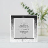 Winter Branches in Black White Wedding Invitation Kaart (Staand voorkant)