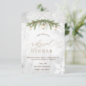 Winter Branches Lantaarn Snowflake Repetitie Diner Kaart (Staand voorkant)