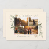 Winter Branches Vakantie Fotokaart Feestdagenkaart (Voorkant / Achterkant)