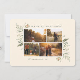 Winter Branches Vakantie Fotokaart Feestdagenkaart