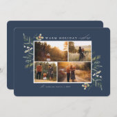 Winter Branches Vakantie Fotokaart Feestdagenkaart (Voorkant / Achterkant)