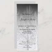 Winter Branches Zwart Wit Grijs Trouwprogramma Programmakaart (Voorkant / Achterkant)